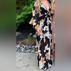 Black floral dress